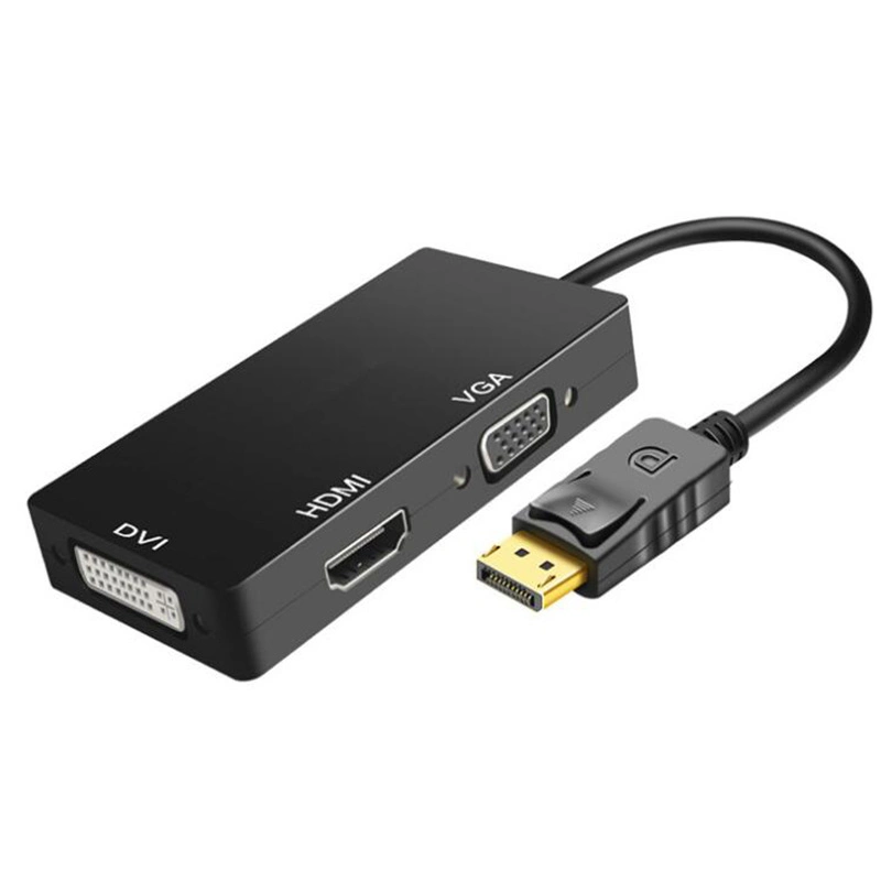 Anera Hot Sale 1080P Dp Display to HDMI VGA DVI Converter Video Converter Adapter Cable