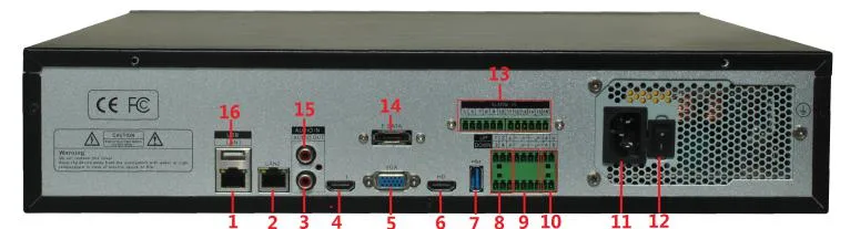 36CH 8MP 4K Smart NVR Support 16tb 8 SATA HDD Support Face Recognition Detection Poe NVR Free P2p