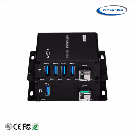 Hcstcom DVI - ファイバーコンバーター (Kvm+RS232 エクステンダーで 10 km から 60 km を実現)