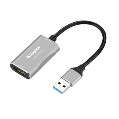 コンパクトな Kingma USB 3.0 オーディオ ビデオ キャプチャ カード、ビデオ録画、ライブ ストリーミング、ゲーム、教育録画用